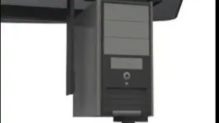 Under Desk Mounted CPU Storage
