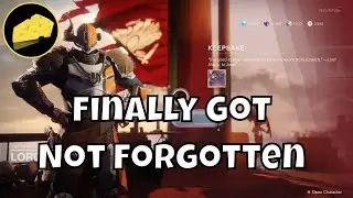 Finally Got Not Forgotten - Legend Status