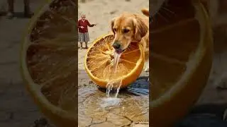 The dog survives by giving water to a drying lemur 😭 #ai​ #tree​ #save​ #watering​