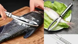 Stainles Fish Scales Scraping Fast Remove Fish Cleaning Peeler Scraper kitchen gadgets shorts