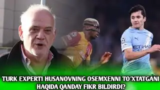 TURK EXPERTI HUSANOVNING OSEMXENNI TOʻXTAGANIGA QANDAY REAKSIYA BILDIRDI?