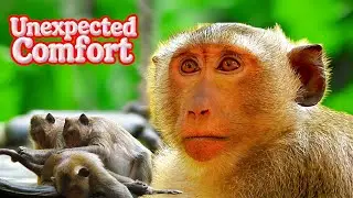 Unexpected Friendship 🐒 Young BRADY Comforted by Two Elder Mates in Calm Grooming Moments