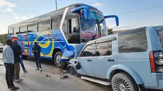 News📍Ajali Dodoma / Bus la Kampuni ya Machame Inv limegongana na gari ndogo pamoja na Bajaji