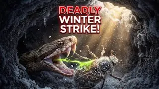 Wild life Snake Winter Ambush: Hunting Winter survival #viral #facts #wildlife #animals #snake