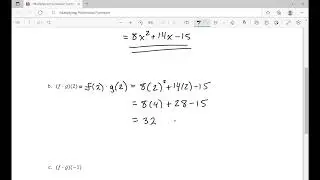 Multiplying Polynomial Functions