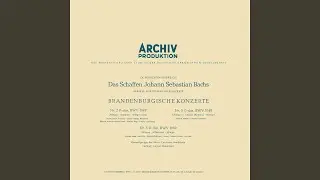 J.S. Bach: Brandenburg Concerto No. 3 in G, BWV 1048: 1. (Allegro)