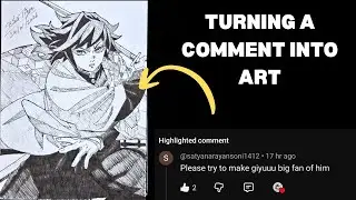 27:39 Minutes Satisfying with Giyu Tomioka from Demon Slayer Sketch | Subscriber Challenge