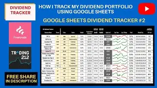 Dividend Portfolio Tracker Using Google Sheets (Updated) | Free Share Referrals in the Description