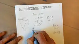 &sect;2.7  Related Rates   Cones, Similar Triangles