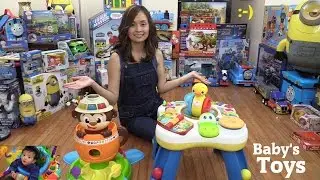 Baby's Toys: Baby Marxlen's Hide and Play Monkey, Activity Table and Rattling Toy Duck