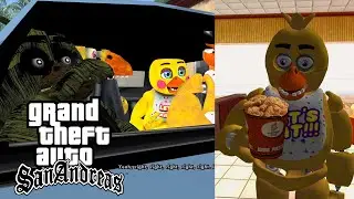 Chica Eats Chicken | GTA SA FNAF Chica Gang Mods