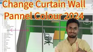 How to change COLOR of Curtain Glass in Revit 2024 Guide #revittutorials