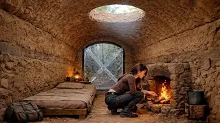 I Built a Cozy Underground Survival Shelter Alone | Warm & Safe in the Forest