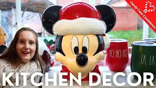 CANDY CANE TIERED TRAY with Gingerbread, Disney and Rae Dunn home decor pieces Christmas 2022 ❤️🤍