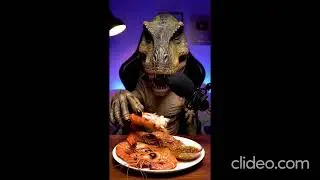 T-REX Mukbang ASMR: Thai Grilled River Prawns &mdash; smoky shells, spicy dip, and cozy dino whispers 🦖🦐