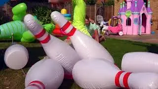 Гигантские Надувные животные и водные игры на батуте и Giant water Wubble Bubble