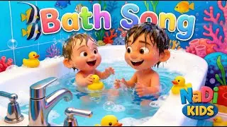 Bath Song for Kids 🛁🎵 | Baby Bath Time Song | Nursery Rhymes | NaDi Kids