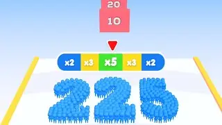 CROWD NUMBER RUN 3D - Number Math Games Satisfying ASMR Gameplay (Shoot & Merge)