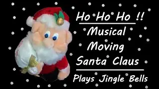 Merry Christmas Musical Xmas Dwarf Santa Moving Soft Toy - Plays Jingle Bells Music