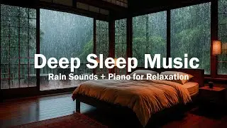 Fall Asleep Instantly 🌙 Soft Rain Sounds & Peaceful Piano Music in a Warm Bedroom for Deep Sleep