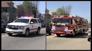 Passaic NJ Fire Department Battalion 1 and Ladder 1 Responding on Paulison Ave at Broadway 4/23/2021