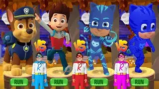 Tag with Ryan PJ Masks Catboy Update vs PAW Patrol Ryder Run Chase All Costumes Unlocked Combo Panda