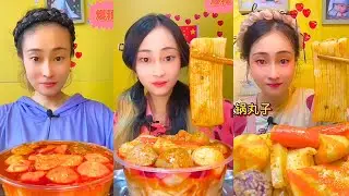Spicy Chinese Street Food Mukbang &ndash; Hotpot, Wide Noodles & Grilled Snacks #62