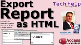 Export Microsoft Access Reports as HTML Documents to View in Web Browser