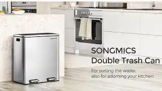 Songmics Trash Can, 2 x 8 Gallon (2 x 30 L) Garbage Can for Kitchen | Best Garbage Can for Kitchen