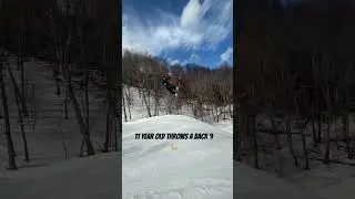 First try 🙌 backside 900 #snowboarding #snowboard #snowboarder