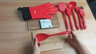 WALFOS Cake Butter Spatula Silicone Spoon Mixing Spoon Long-Handled
