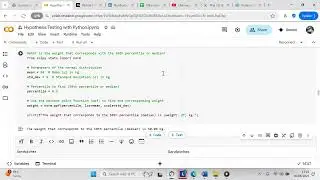 Find the percentile of a weight with Python