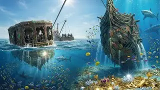 Giant Treasure Shipwreck Found on the Ocean Floor&hellip; Then Sharks Arrived 🦈💎 #shorts