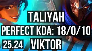TALIYAH vs VIKTOR (MID) | Perfect KDA: 18/0/10 | EUW Master | 25.24