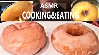 COOKING AND EATING DONUTS/BREAD FLOUR/ALL PURPOSE FLOUR RECIPE/HOMEMADE DONUTS/SUGAR & GLAZE DONUTS