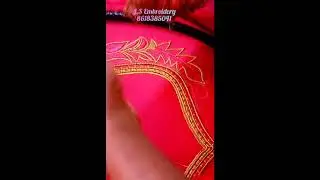 Embroidery peacock design on blouse.. Subscribe for more interesting videos