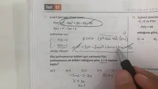Öğretici 3 '' POLİNOM '' sorusu.. 3D 'den..