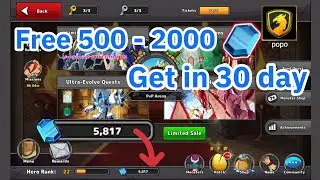 Neo monster free 500to2000 gems in 30 days (you have 500 gems)