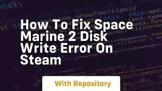 How to fix space marine 2 disk write error on steam