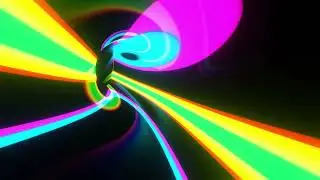 Hypnotic Rainbow Color VJ LOOP NEON Tunnel Abstract Background Video 4k - 80s Retro Wave Music
