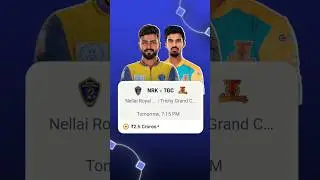 TNPL MATCH 3 NRK VS TGC DREAM TEAMS #Shorts
