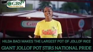 GIANT JOLLOF POT STIRS NATIONAL PRIDE.#worldjollofday#hildabacicookathon#guinessworldrecord  