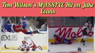 Tom Wilson&rsquo;s MASSIVE Hit on Jake Evans &mdash; Canadiens Forward Injured in Scary Collision!