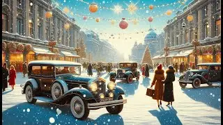 🎄 Snowy Retro Christmas Evening  Vintage Jazz Oldies & Cozy Winter Ambience ❄️