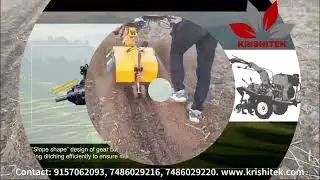 Krishitek Back Rotary weeder for spotless  earthing up and Ditcher