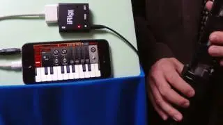 Magellan Jr. on iPhone 5s with YAMAHA WX5 