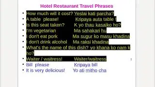 Learn Basic Nepali Language 8 | Conversation and pharases