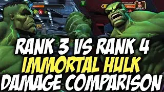 6 Star Rank 3 Vs Rank 4 Immortal Hulk Damage Comparison | Is He Worth It? | Contest Of Champions