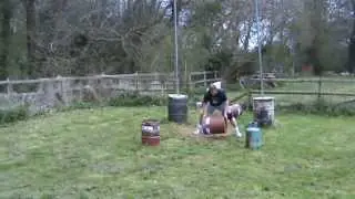Sharpness Strongest Man 2013 Keg Throw Training