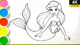 Mermaid Drawing for Kids | Easy & Cute Mermaid Drawing Step by Step | 